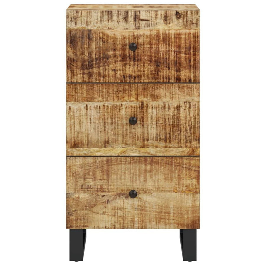 Dressoir Met 3 Lades 40X33,5X75 Cm Massief Mangohout 1 Lichtbruin