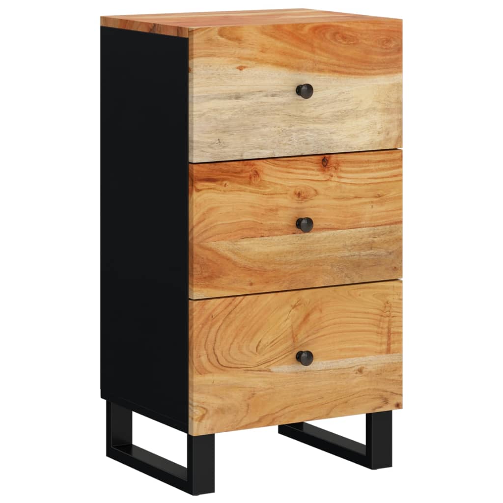 Dressoir Met 3 Lades 40X33,5X75 Cm Massief Acaciahout
