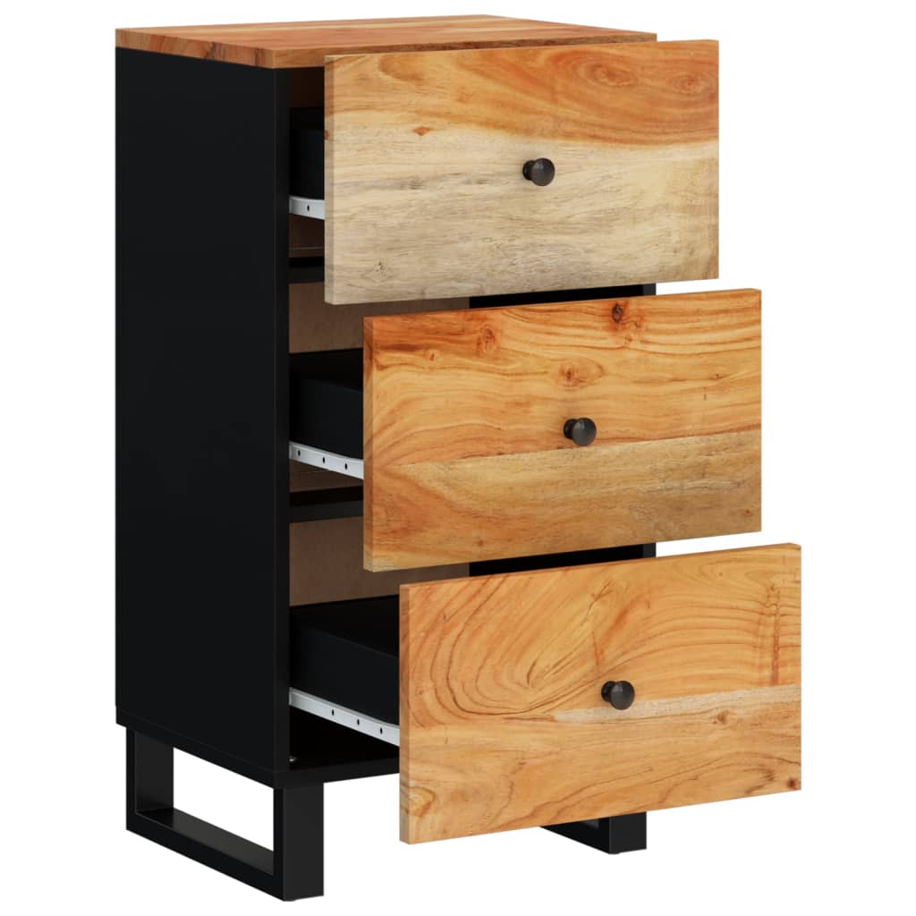 Dressoir Met 3 Lades 40X33,5X75 Cm Massief Acaciahout