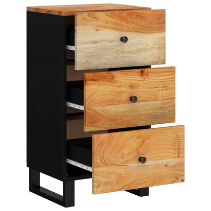 Dressoir Met 3 Lades 40X33,5X75 Cm Massief Acaciahout