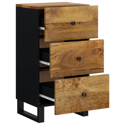 Dressoir met 3 lades 40x33,5x75 cm massief mangohout