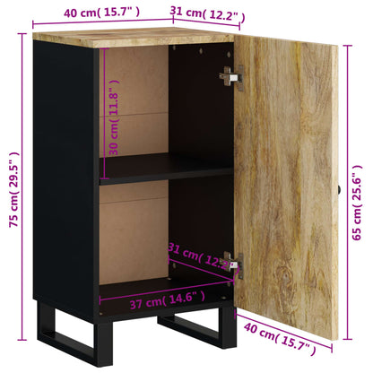 Dressoir met deur 40x31x75 cm massief mangohout