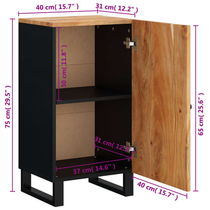 Dressoir Met Deur 40X3X75 Cm Massief Acaciahout Bruin