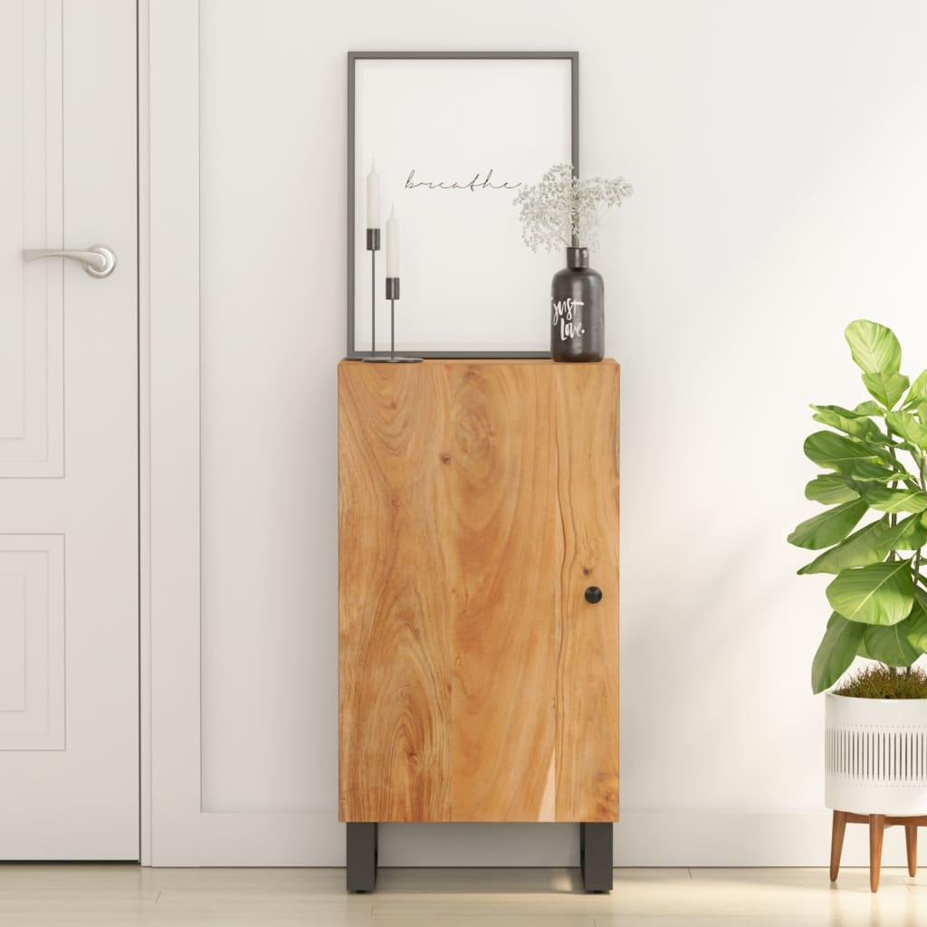 Dressoir Met Deur 40X3X75 Cm Massief Acaciahout Bruin