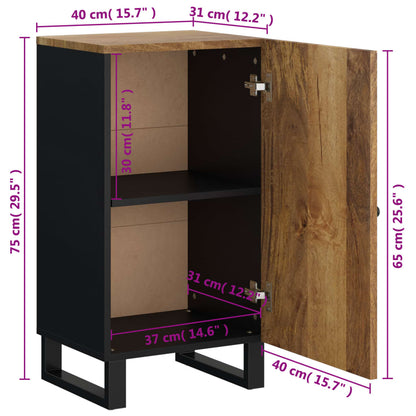 Dressoir met deur 40x31x75 cm massief mangohout