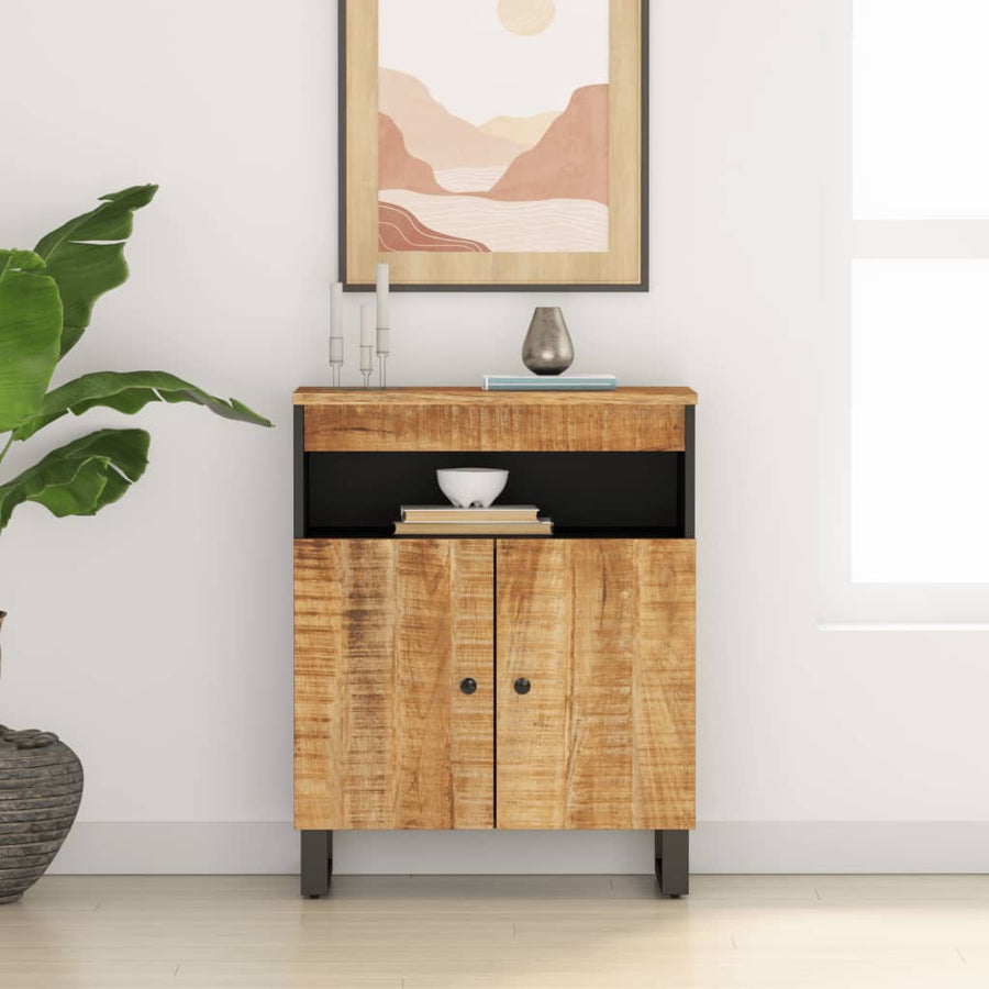 Dressoir met 2 deuren 60x33x75 cm massief mangohout