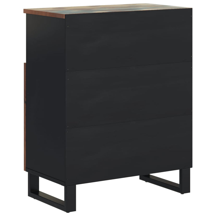 Dressoir Met 2 Deuren 60X33X75 Cm Massief Gerecycled Hout Multikleur