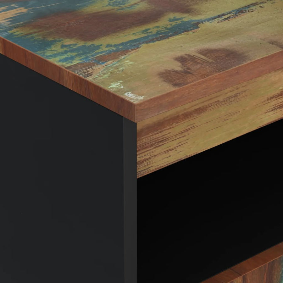 Dressoir Met 2 Deuren 60X33X75 Cm Massief Gerecycled Hout Multikleur