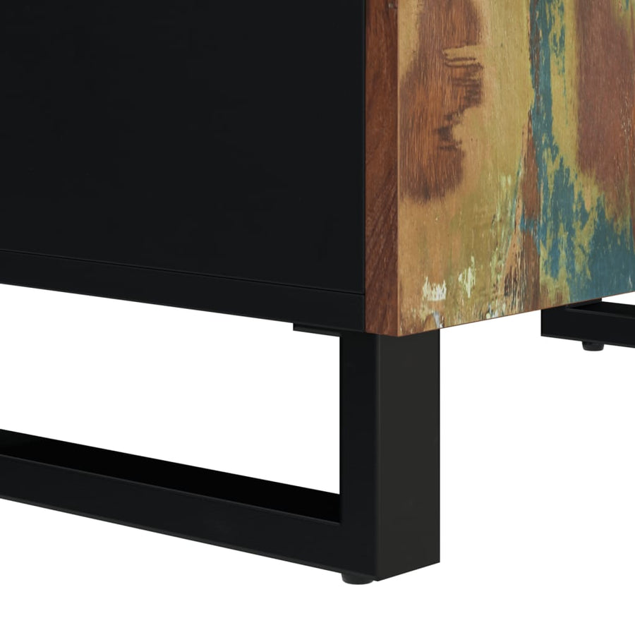 Dressoir Met 2 Deuren 60X33X75 Cm Massief Gerecycled Hout Multikleur