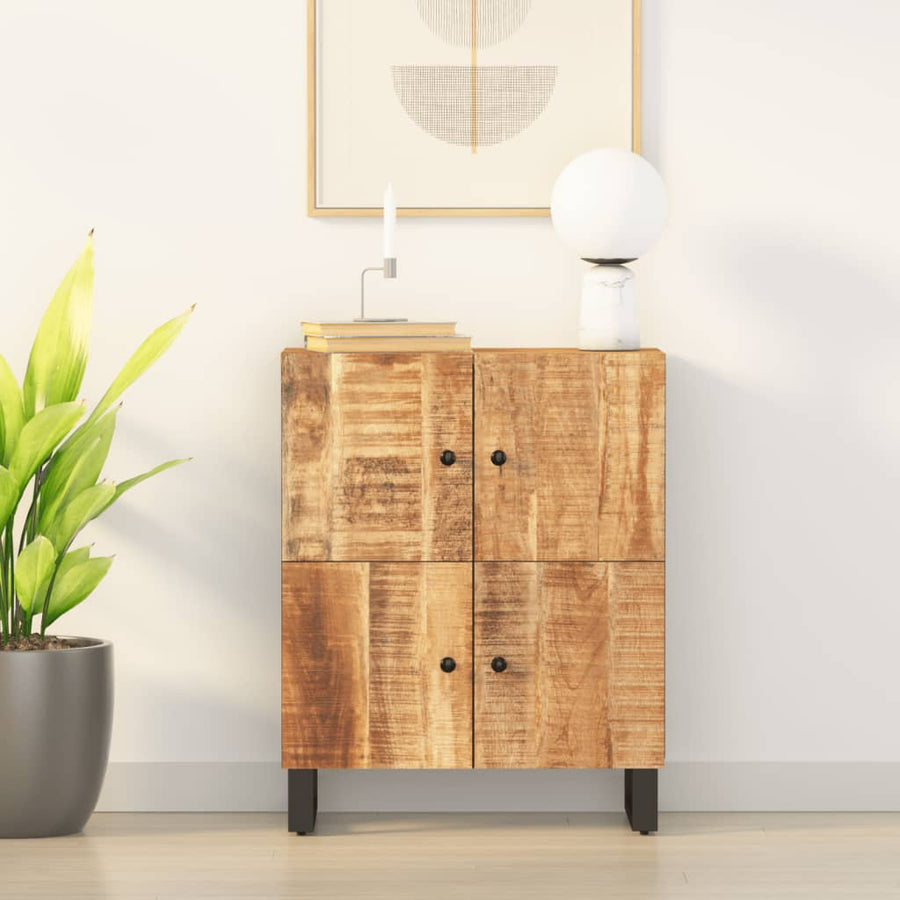 Dressoir Met 4 Deuren 60X33X75 Cm Massief Mangohout