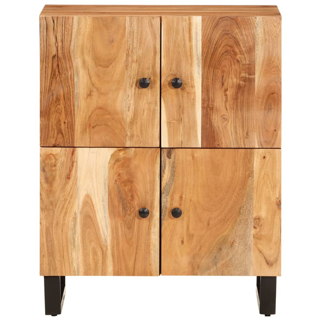 Dressoir Met 4 Deuren 60X33X75 Cm Massief Acaciahout