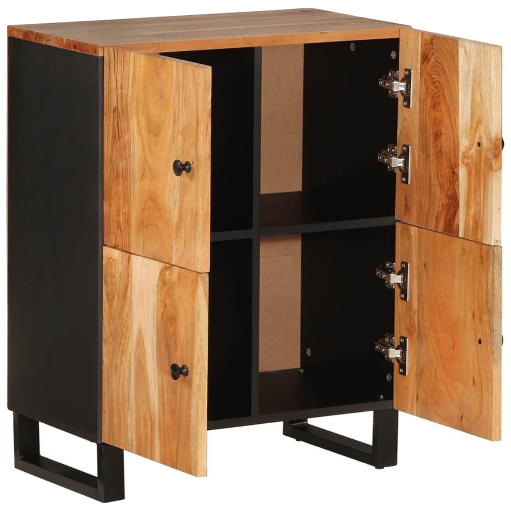Dressoir Met 4 Deuren 60X33X75 Cm Massief Acaciahout