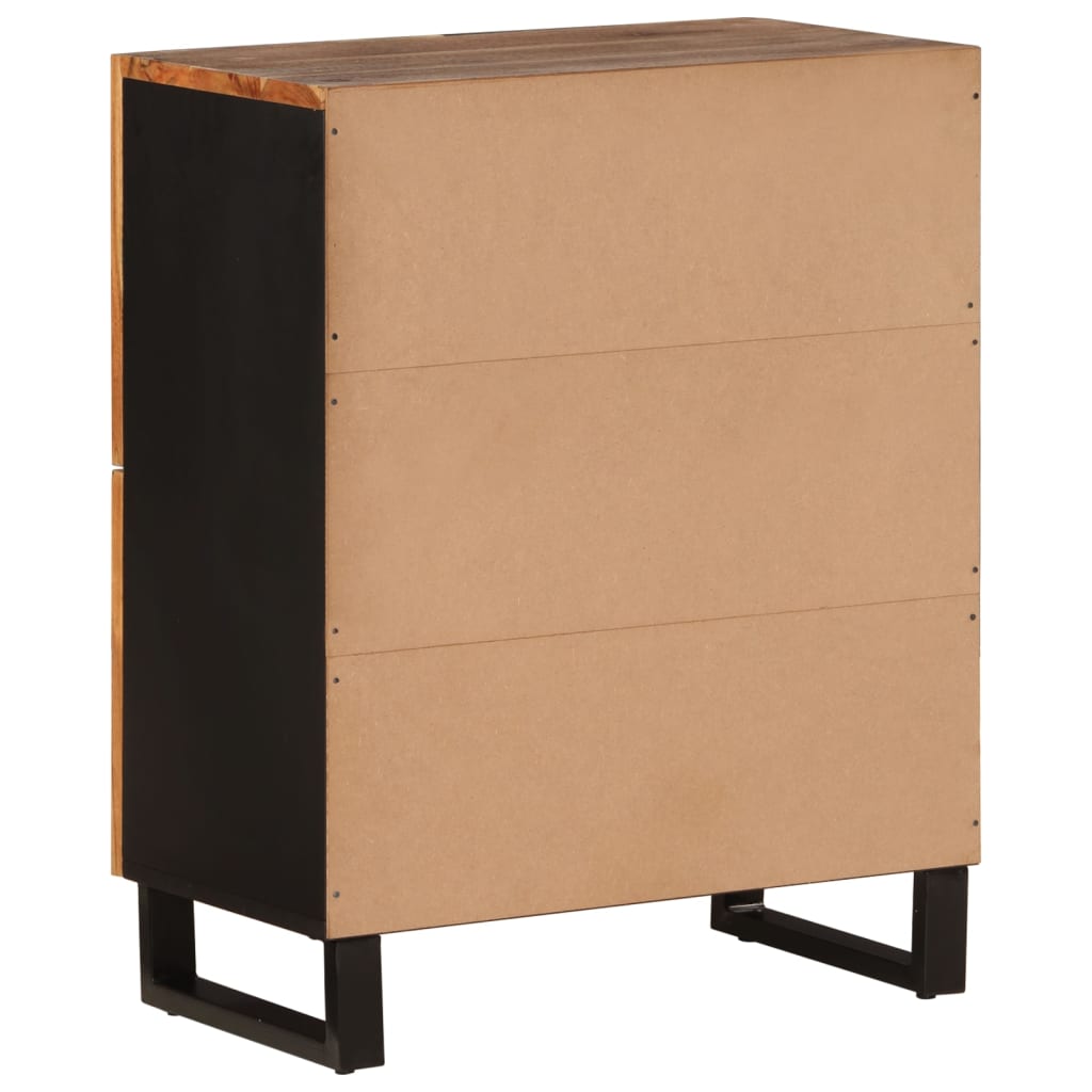 Dressoir Met 4 Deuren 60X33X75 Cm Massief Acaciahout