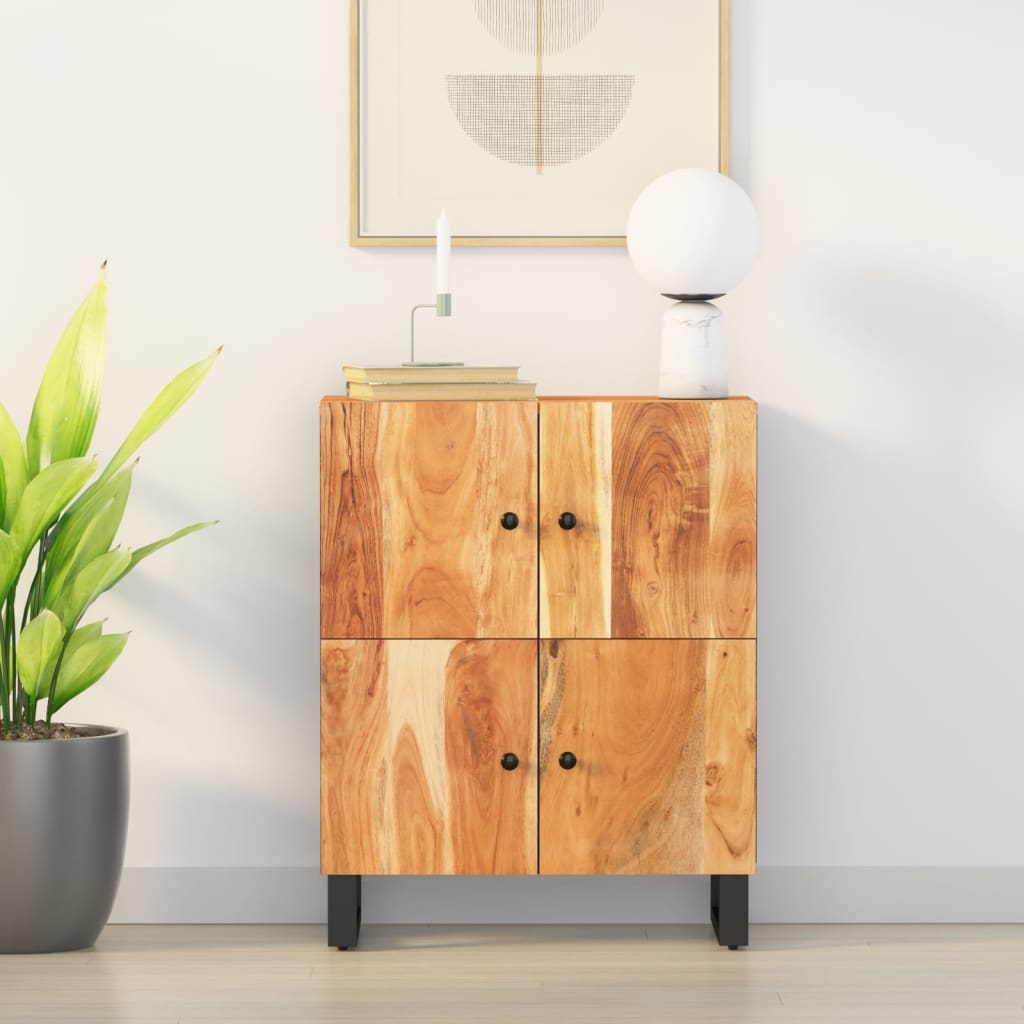 Dressoir Met 4 Deuren 60X33X75 Cm Massief Acaciahout