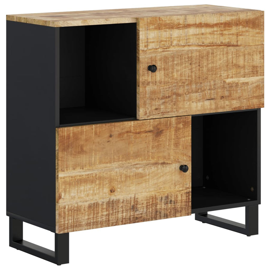 Dressoir met 2 deuren 80x33x75 cm massief mangohout