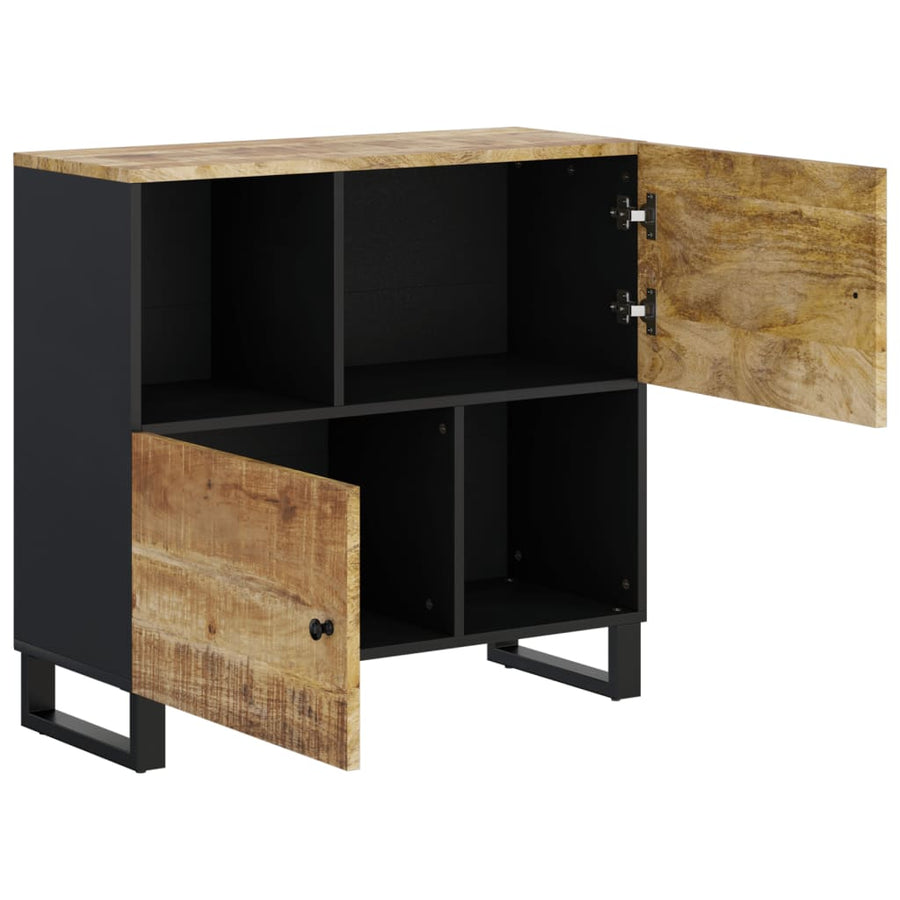 Dressoir met 2 deuren 80x33x75 cm massief mangohout