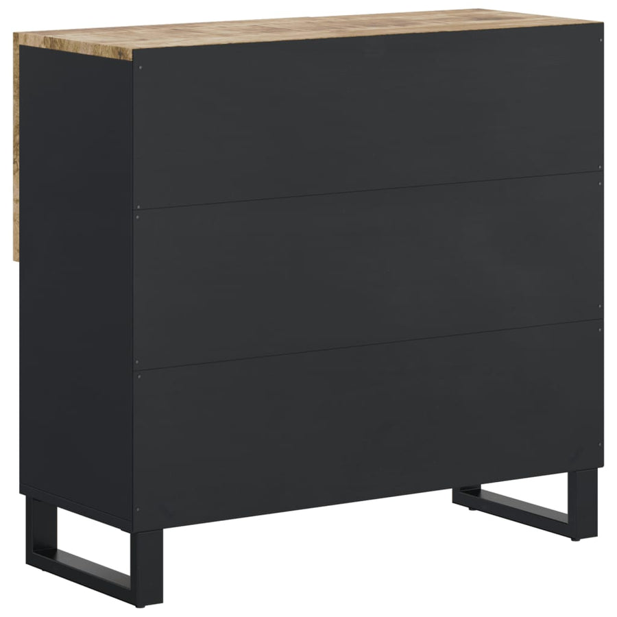 Dressoir met 2 deuren 80x33x75 cm massief mangohout
