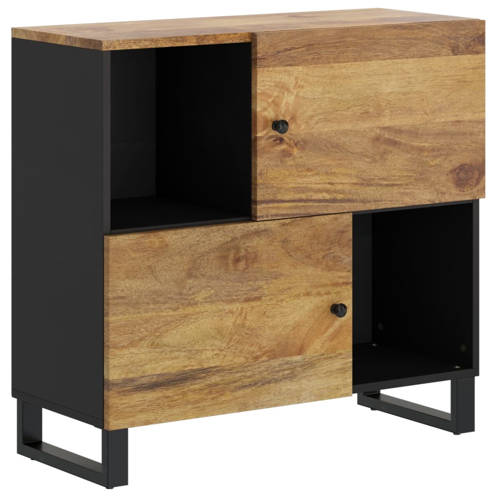 Dressoir met 2 deuren 80x33x75 cm massief mangohout Honingbruin
