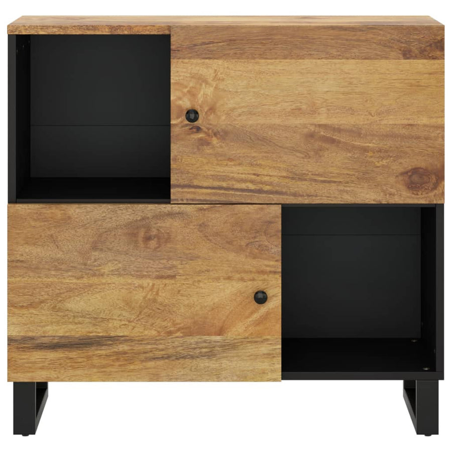 Dressoir met 2 deuren 80x33x75 cm massief mangohout Honingbruin