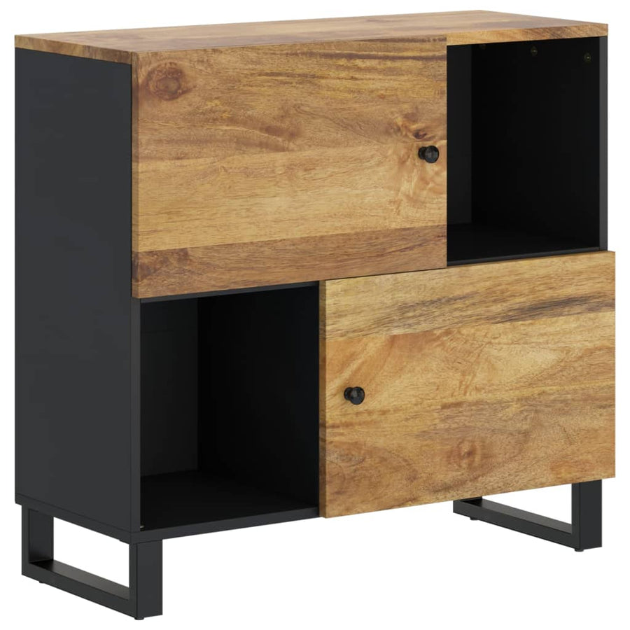 Dressoir met 2 deuren 80x33x75 cm massief mangohout Honingbruin