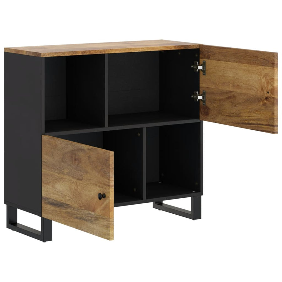 Dressoir met 2 deuren 80x33x75 cm massief mangohout Honingbruin