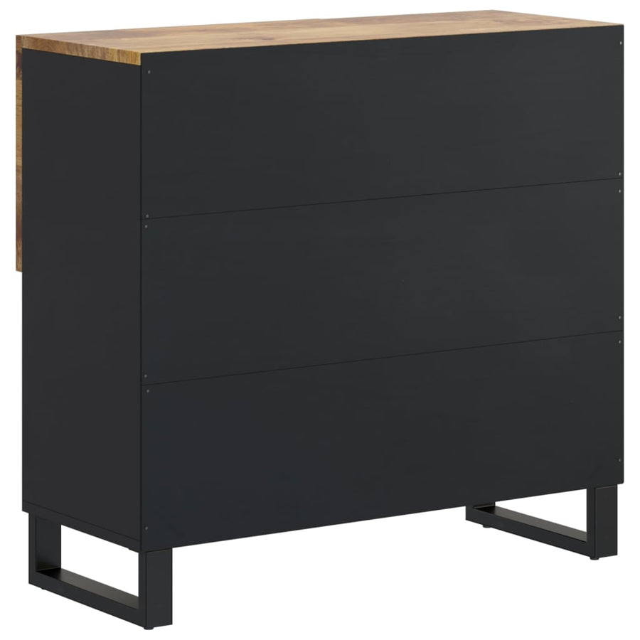 Dressoir met 2 deuren 80x33x75 cm massief mangohout Honingbruin
