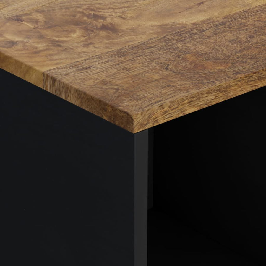 Dressoir met 2 deuren 80x33x75 cm massief mangohout Honingbruin