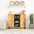 Sideboard with 2 doors 90x33x75 cm solid mango wood