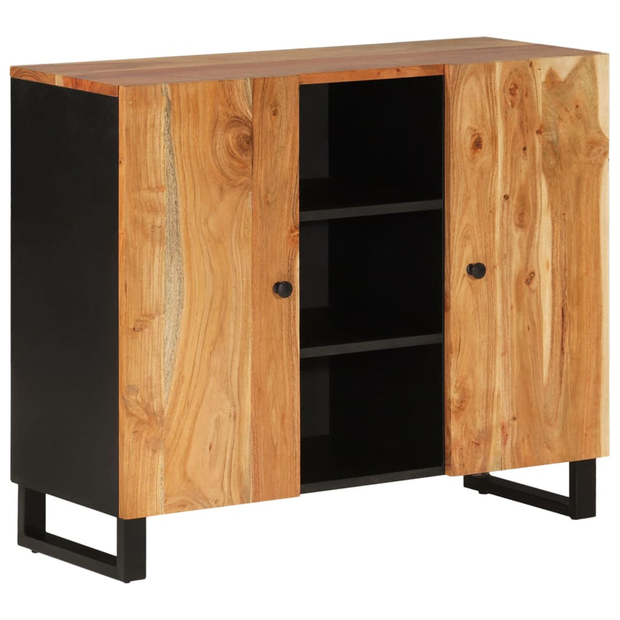 Dressoir met 2 deuren 90x33x75 cm massief acaciahout