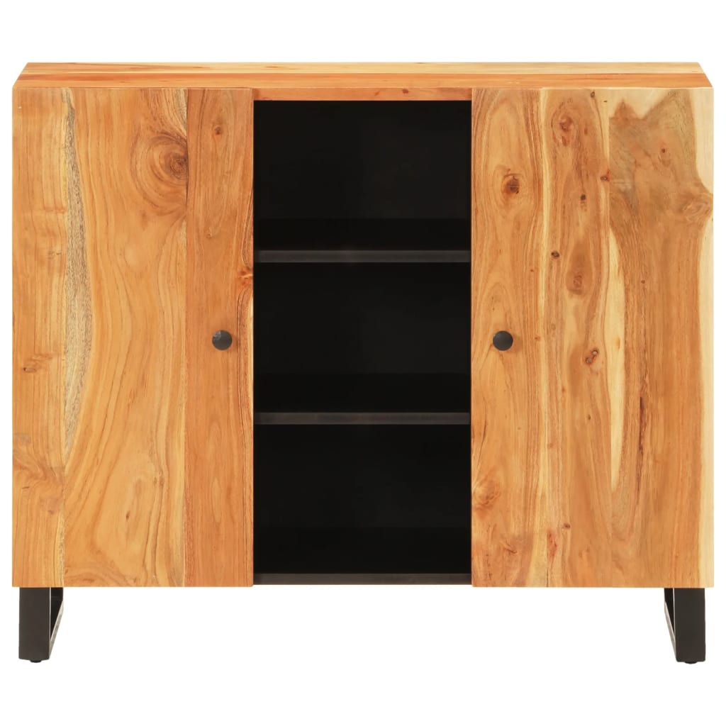 Dressoir met 2 deuren 90x33x75 cm massief acaciahout