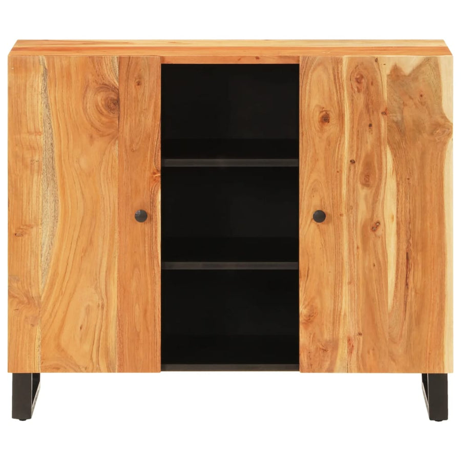 Dressoir met 2 deuren 90x33x75 cm massief acaciahout