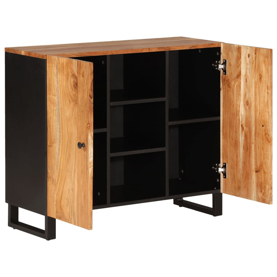 Dressoir met 2 deuren 90x33x75 cm massief acaciahout