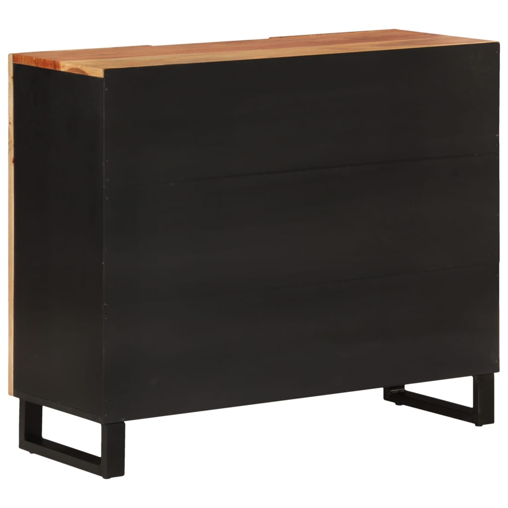 Dressoir met 2 deuren 90x33x75 cm massief acaciahout