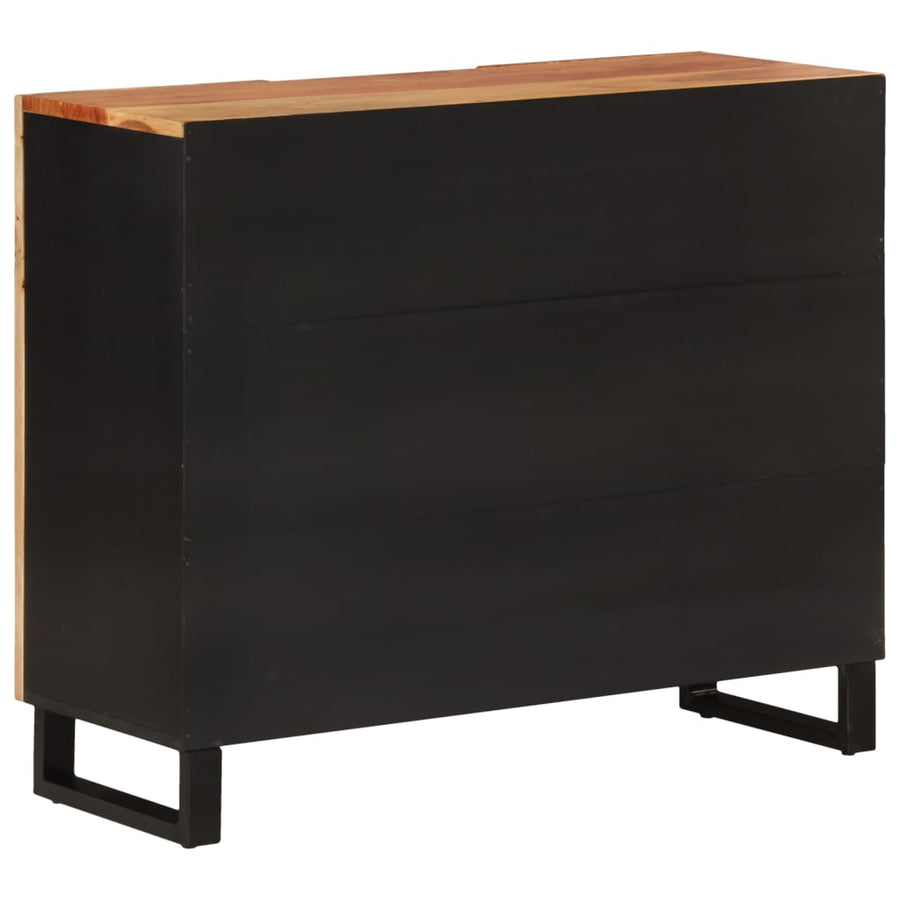 Dressoir met 2 deuren 90x33x75 cm massief acaciahout