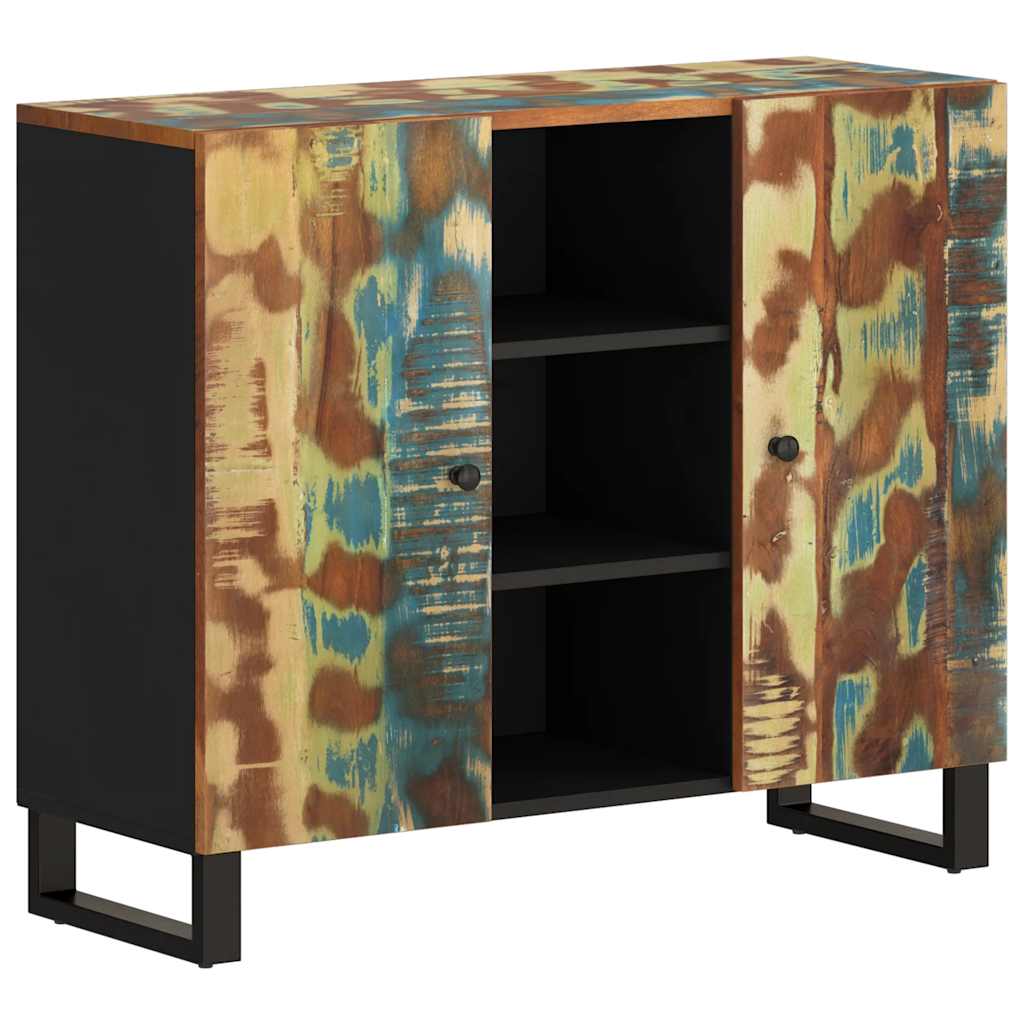 Dressoir met 2 deuren 90x33x75 cm massief gerecycled hout
