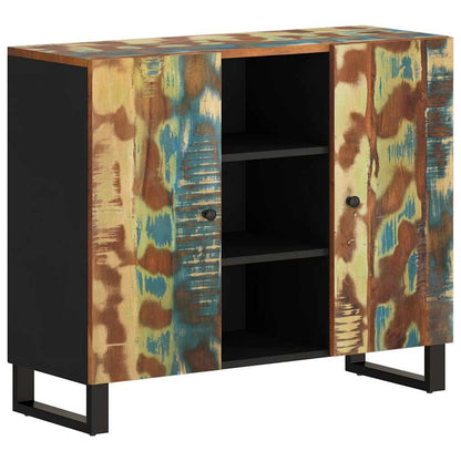 Dressoir met 2 deuren 90x33x75 cm massief gerecycled hout