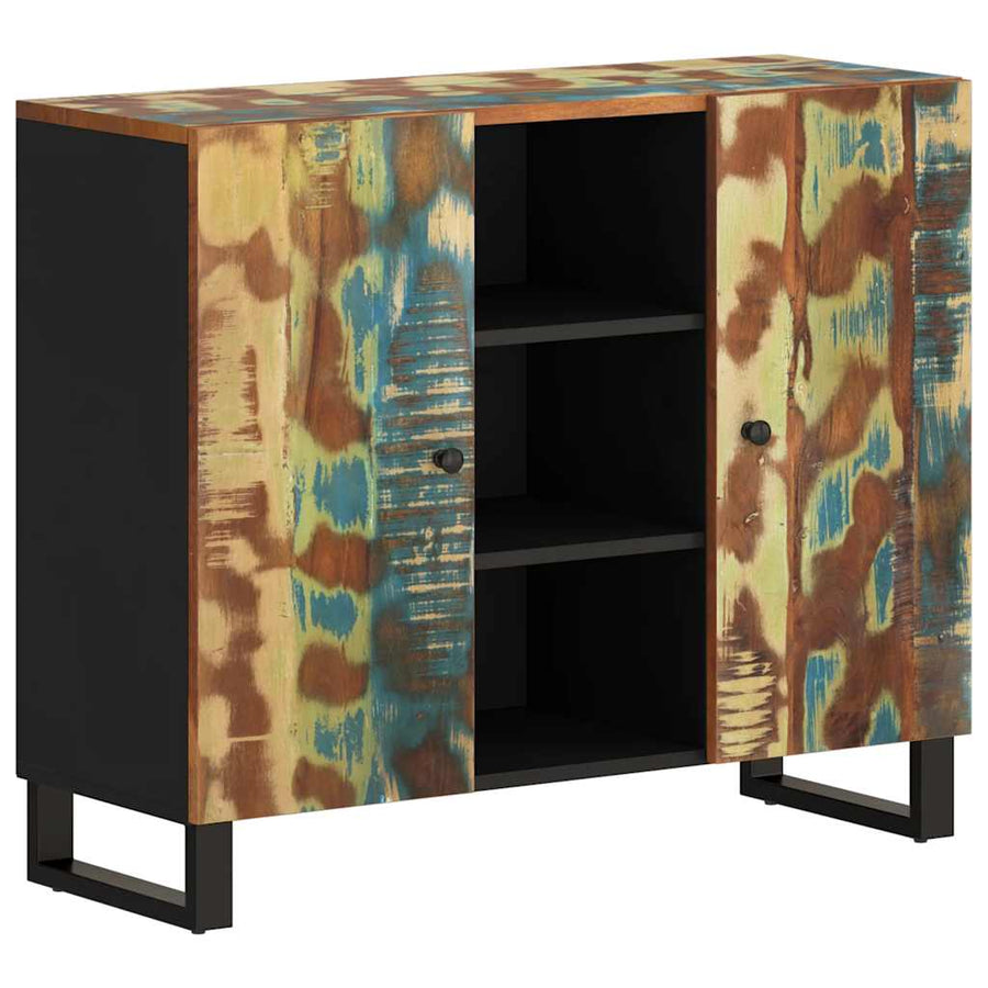 Dressoir met 2 deuren 90x33x75 cm massief gerecycled hout