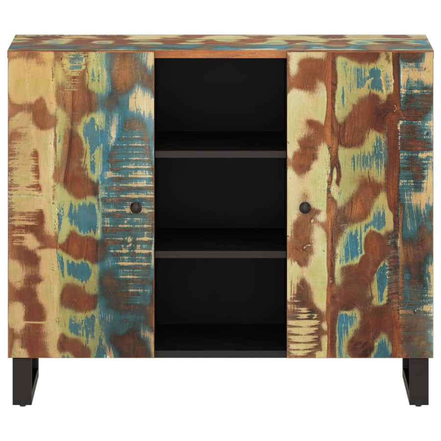 Dressoir met 2 deuren 90x33x75 cm massief gerecycled hout