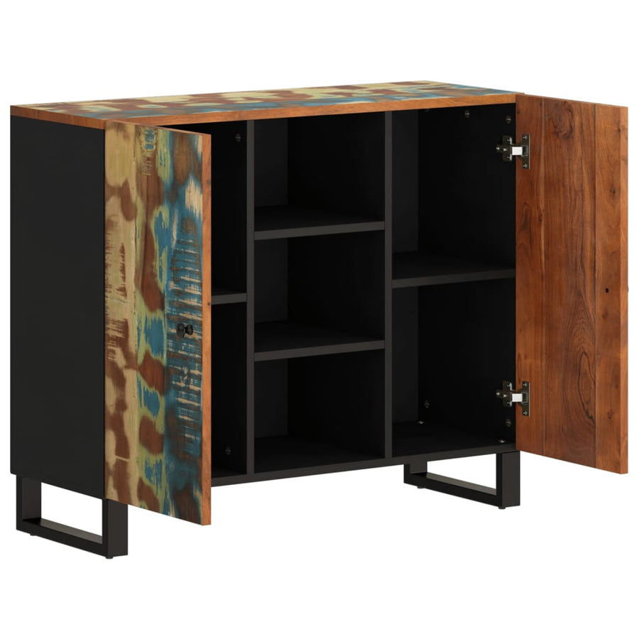 Dressoir met 2 deuren 90x33x75 cm massief gerecycled hout
