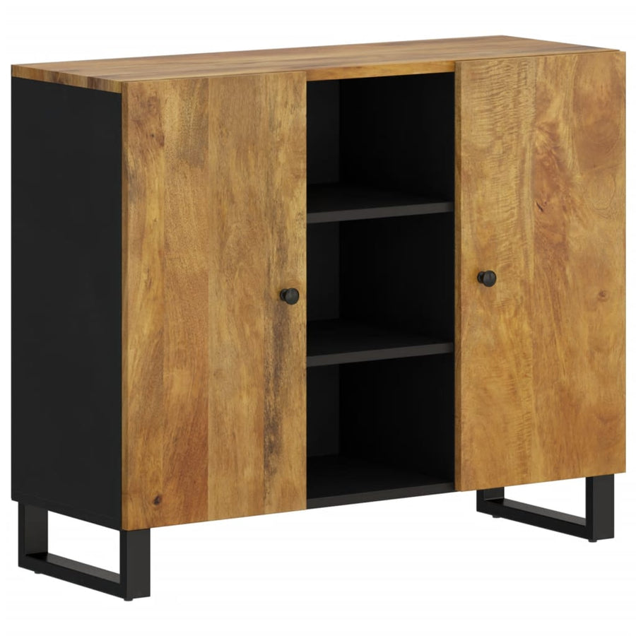 Dressoir met 2 deuren 90x33x75 cm massief mangohout