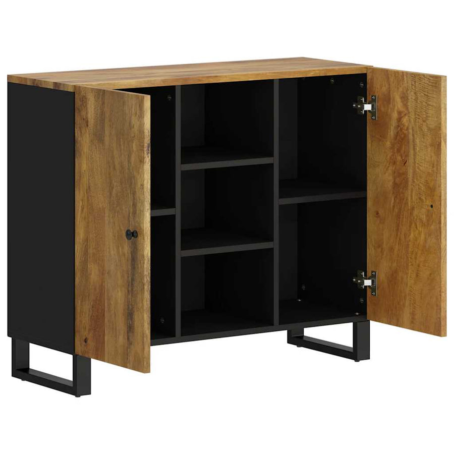 Dressoir met 2 deuren 90x33x75 cm massief mangohout