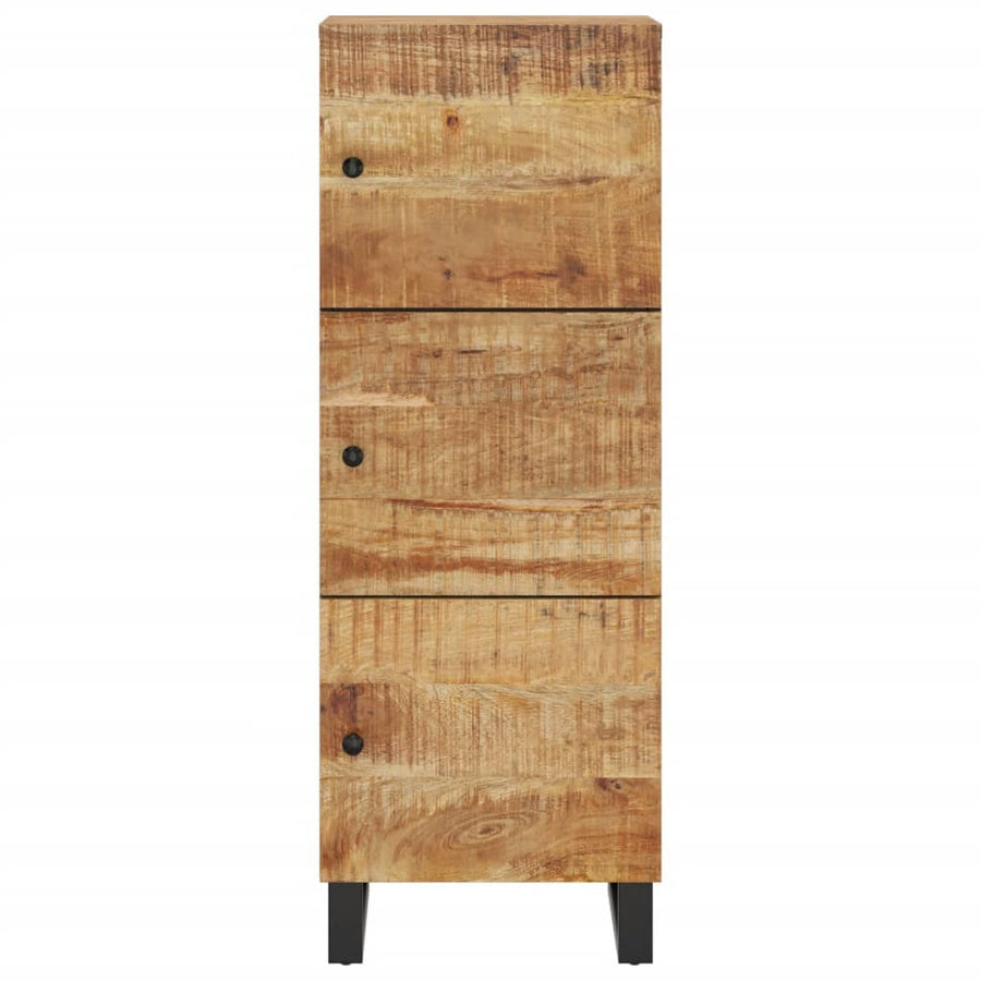 Hoge Kast Met 3 Deuren 40X33X110 Cm Massief Mangohout En Ijzer 40 cm Lichtbruin