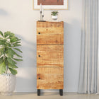 Hoge kast 40x33x110 cm massief mangohout ijzer
