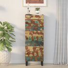 Hoge kast 40x33x110 cm gerecycled hout ijzer