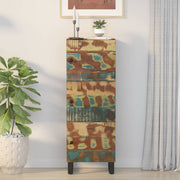 Hoge kast 40x33x110 cm gerecycled hout ijzer