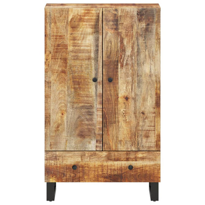 Hoge Kast Met Lade 60X33X100 Cm Massief Mangohout En Ijzer 60 x 33 x 110 cm Lichtbruin