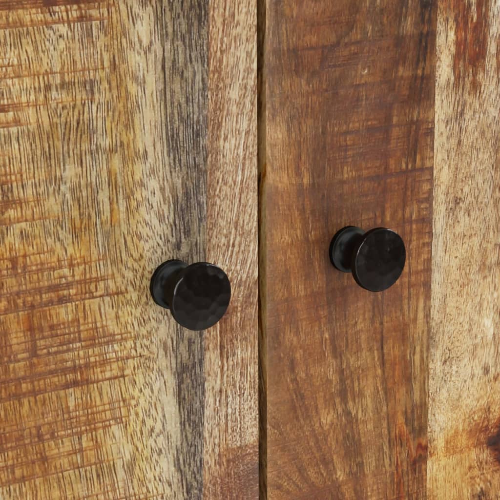 Hoge Kast Met Lade 60X33X100 Cm Massief Mangohout En Ijzer 60 x 33 x 110 cm Lichtbruin
