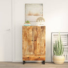 Hoge kast met lade 60x33x100 cm mangohout ijzer