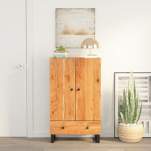Hoge Kast Met Lade 60X33X100 Cm Massief Acaciahout En Ijzer 60 x 33 x 110 cm Bruin