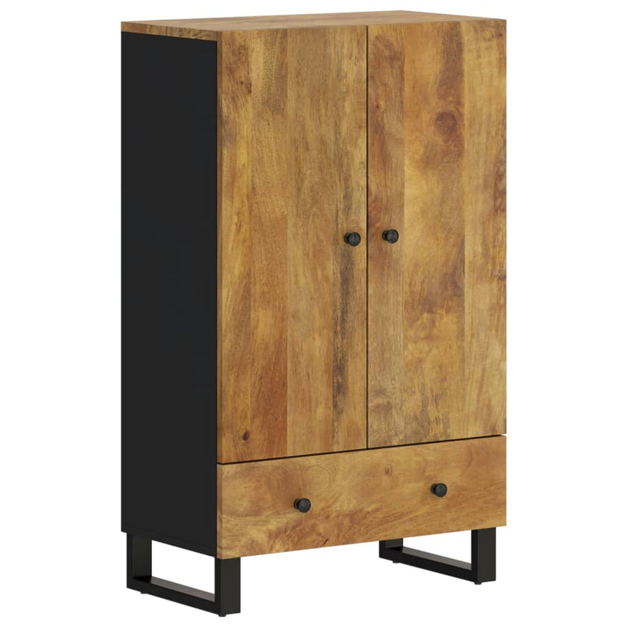 Hoge Kast Met Lade 60X33X100 Cm Massief Mangohout En Ijzer 60 x 33 x 110 cm Honingbruin